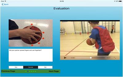 Nature and Quality of Interactions Between Elementary School Children Using Video-Modeling and Peer-to-Peer Evaluation With and Without Structured Video Feedback